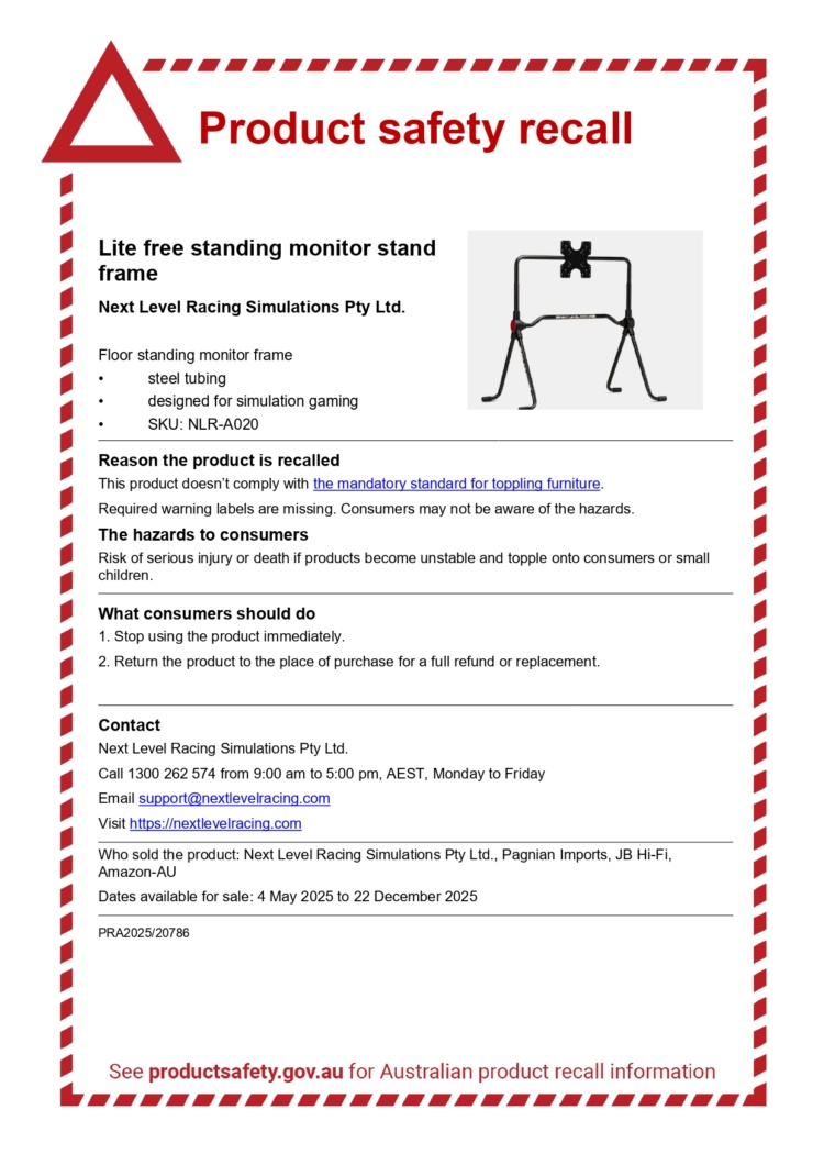 Recall Advertisement A020 Page 0001