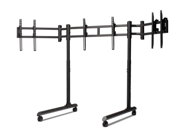 Round Tube Triple Monitor Stand Gallery 1